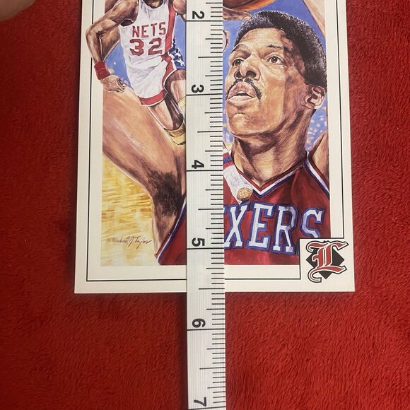 Julius Erving Dr. J 1992 Sports Legends Memorabilia Postcard Third Series #6 - Picture 3 of 4